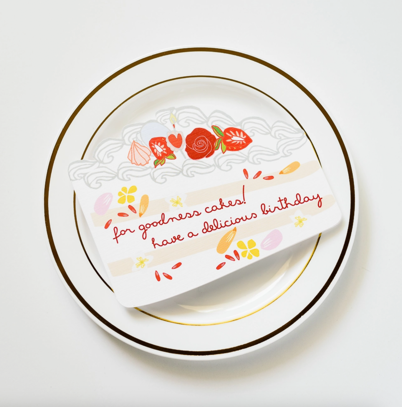 Delicious Birthday Cake- Greeting Card
