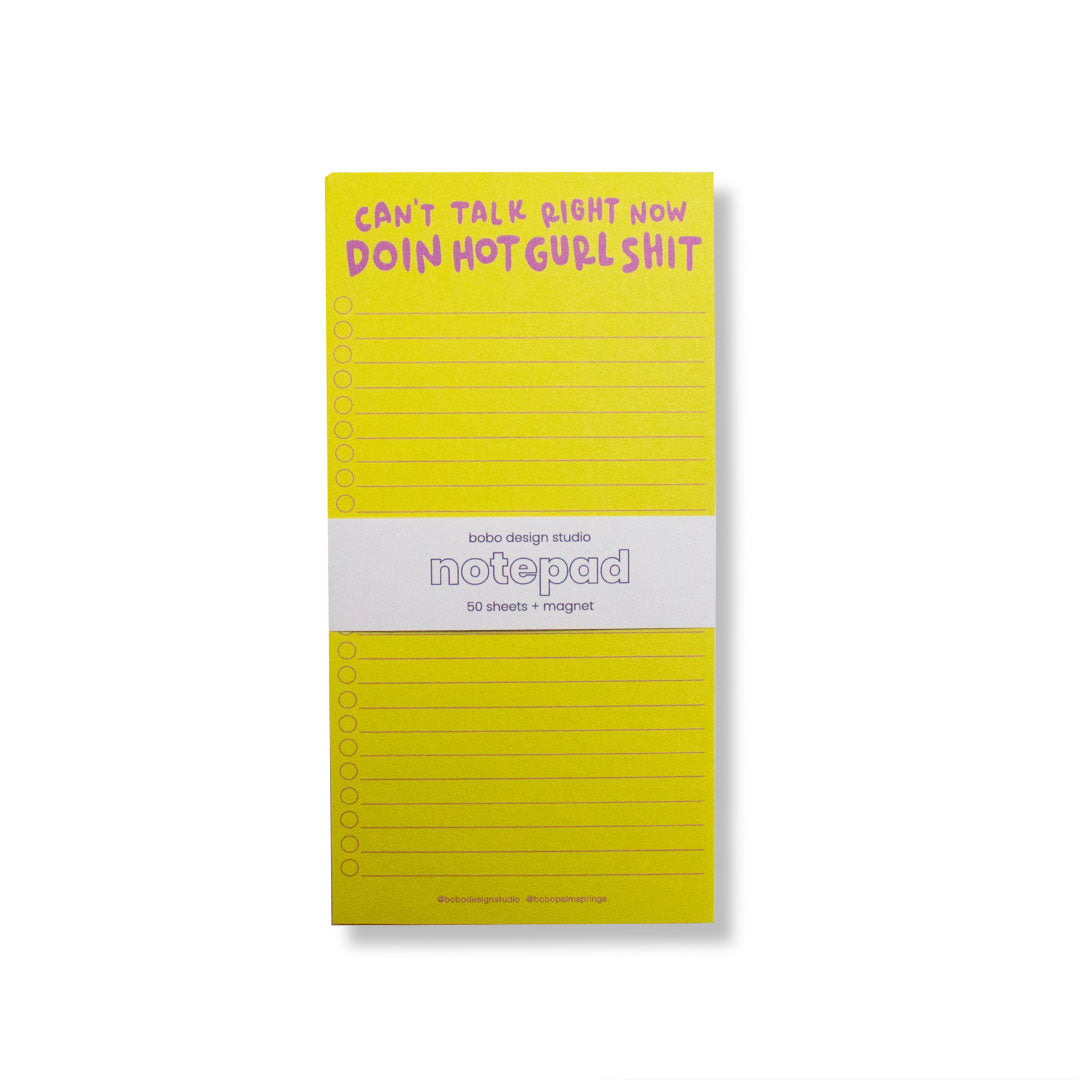 Can't Talk Right Now - Long Notepad