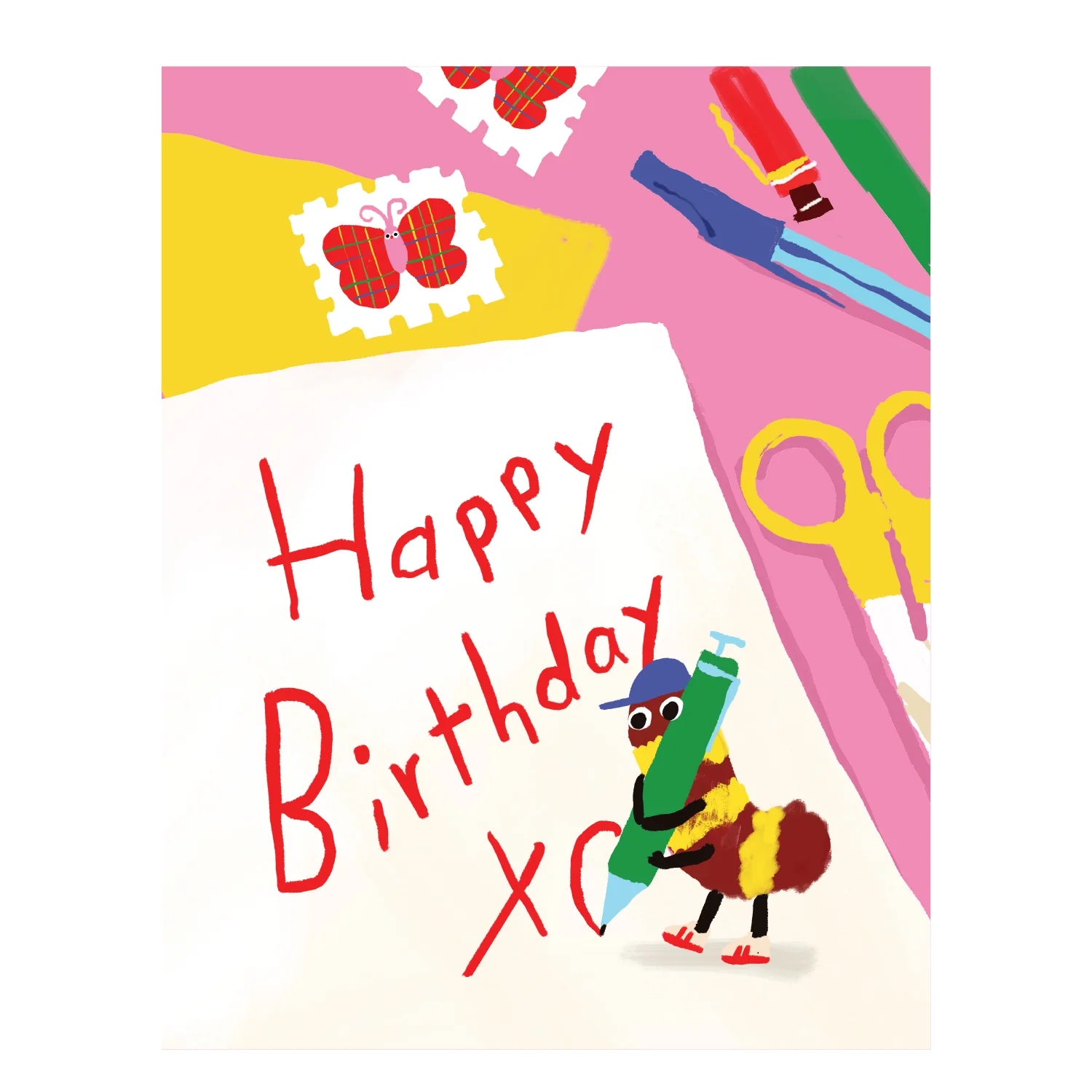 Scribble Bug Birthday Card