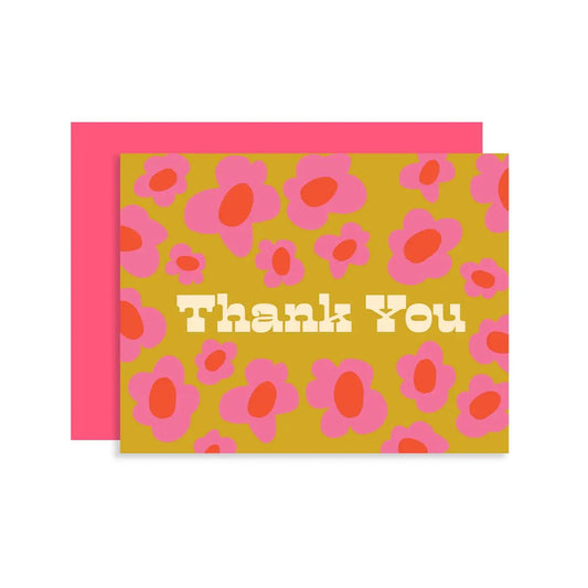 Groovy Thank You-Greeting Card by Coachella Valerie