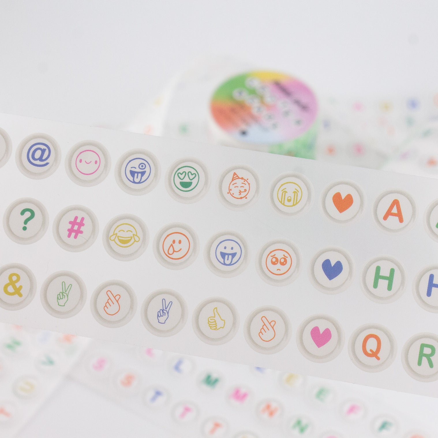 Mixed-Color Letter Beads PET Tape - 50mm