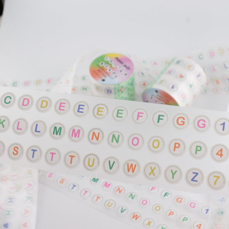 Mixed-Color Letter Beads PET Tape - 50mm