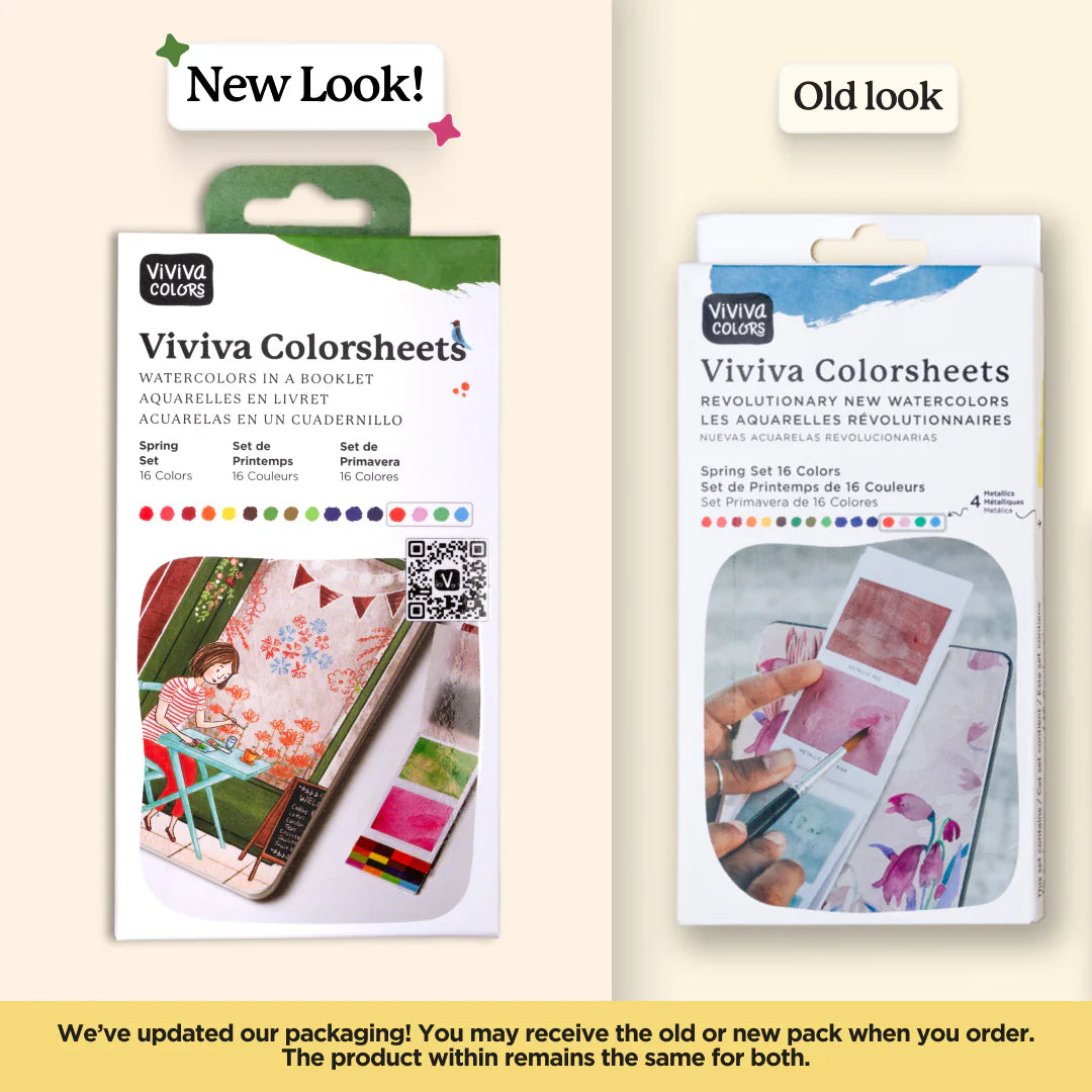 Spring Vivia ColorSheets- 16 Watercolor Booklet