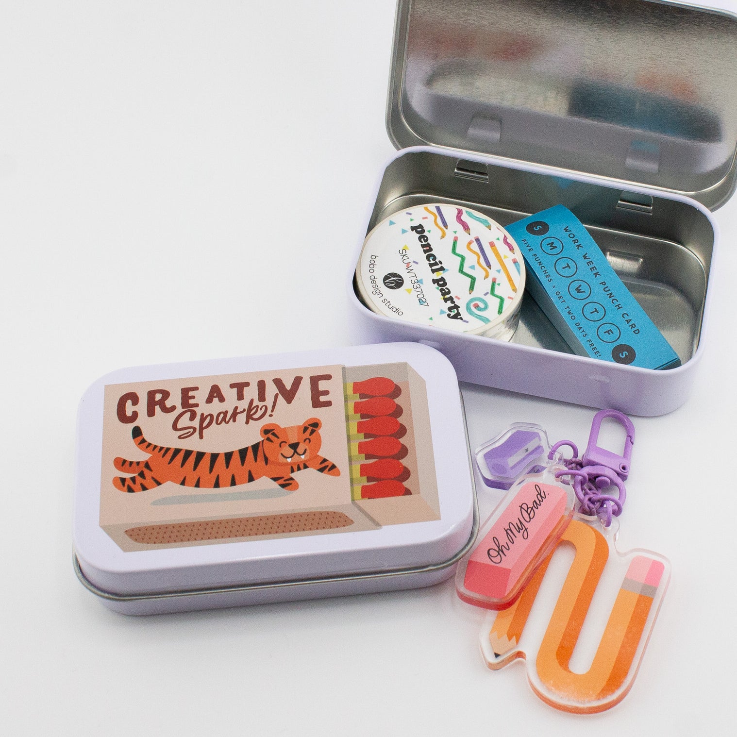 Creative Spark Matches Washi Flake and Trinket Tin