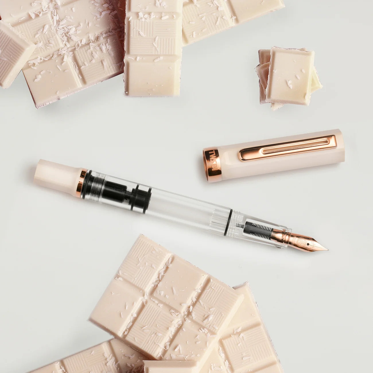 TWSBI Eco Creme and Rose Gold- B Nib