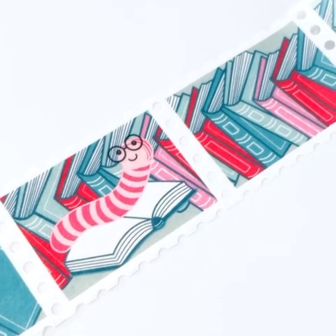 Dig Into A Good Book - Stamp Cut Washi Tape - ilootpaperie