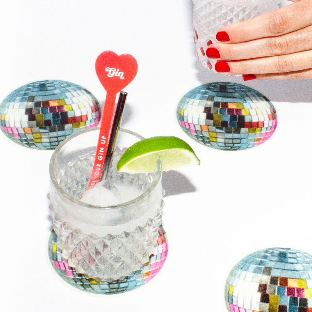 Disco Ball Bar Coasters- set of 4