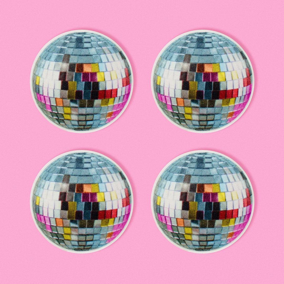 Disco Ball Bar Coasters- set of 4