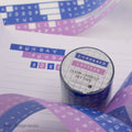 Embossed Letters Kiss Cut PET Tape -Blue and Lavender