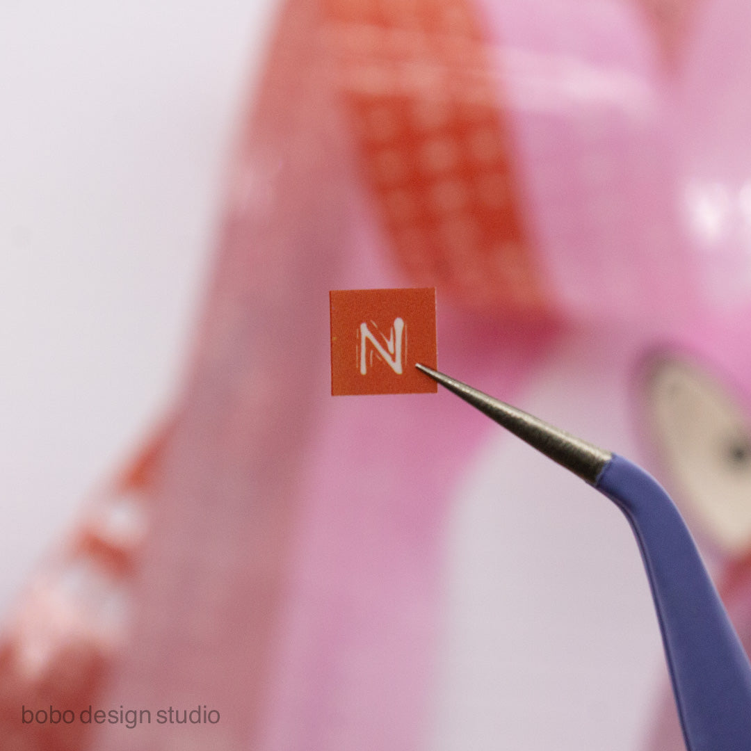 Embossed Letters Kiss Cut PET Tape - Red and Pink