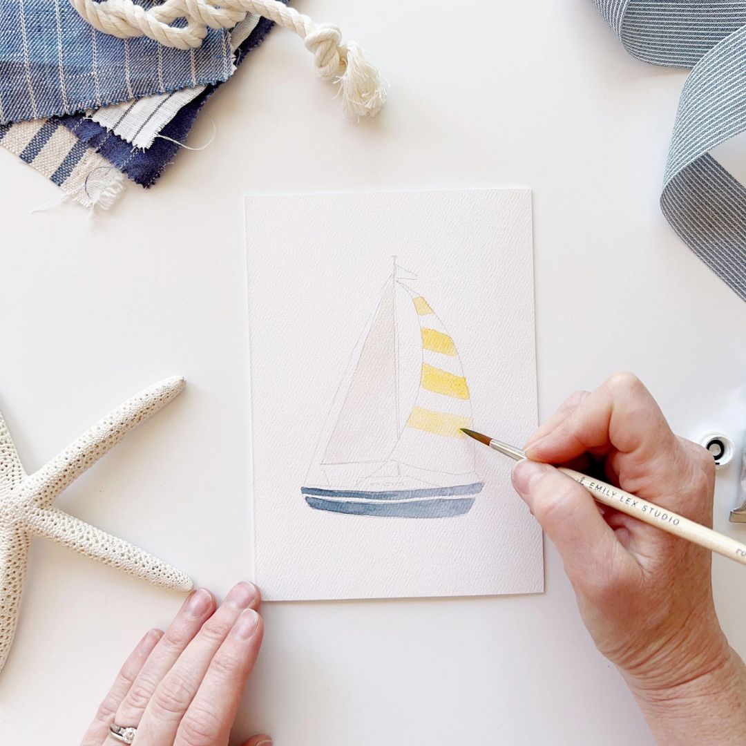 Seaside - Paintable Notecards - Emily Lex Studio