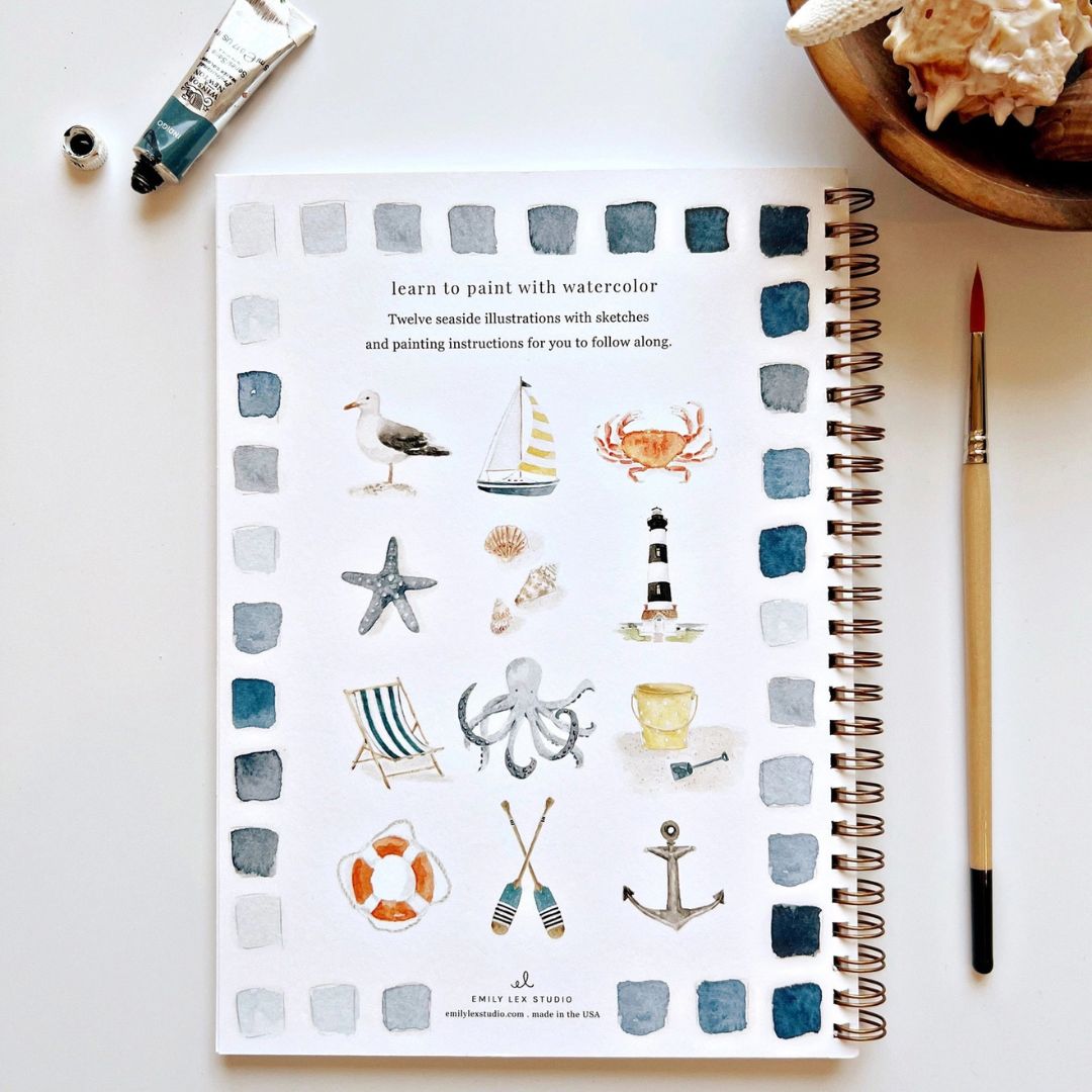 Seaside - Watercolor Workbook - Emily Lex Studio