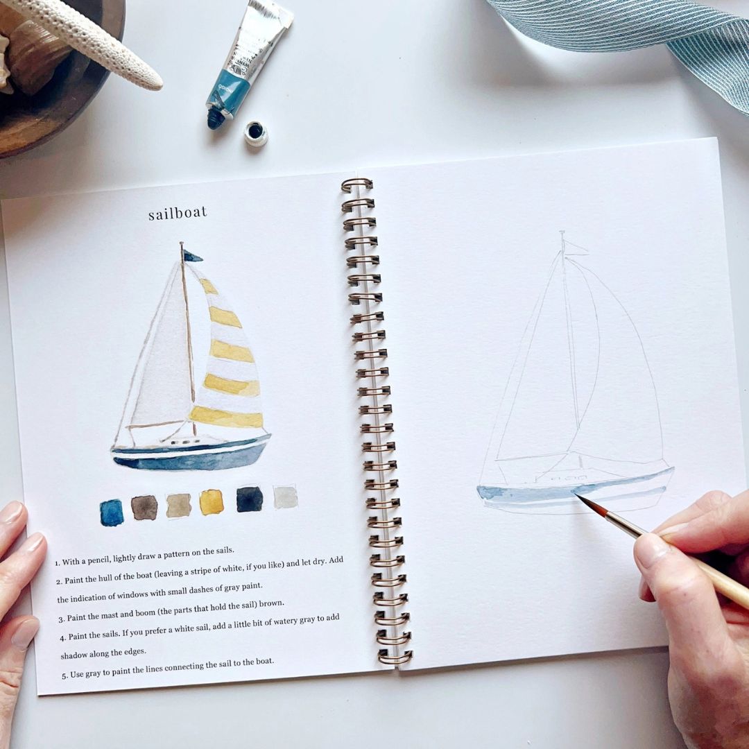 Seaside - Watercolor Workbook - Emily Lex Studio