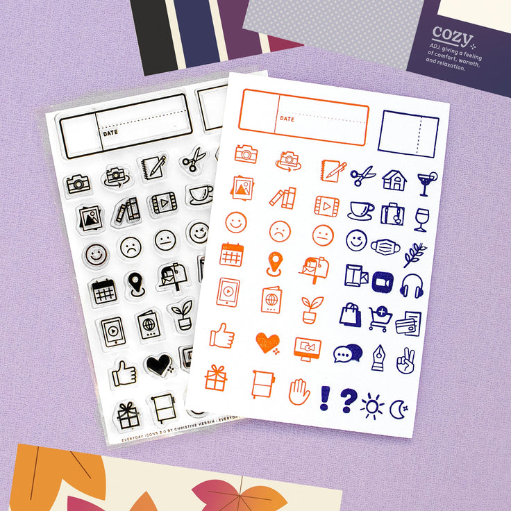 Everyday Icons 2.0 Clear Rubber Stamp Set - 4x6