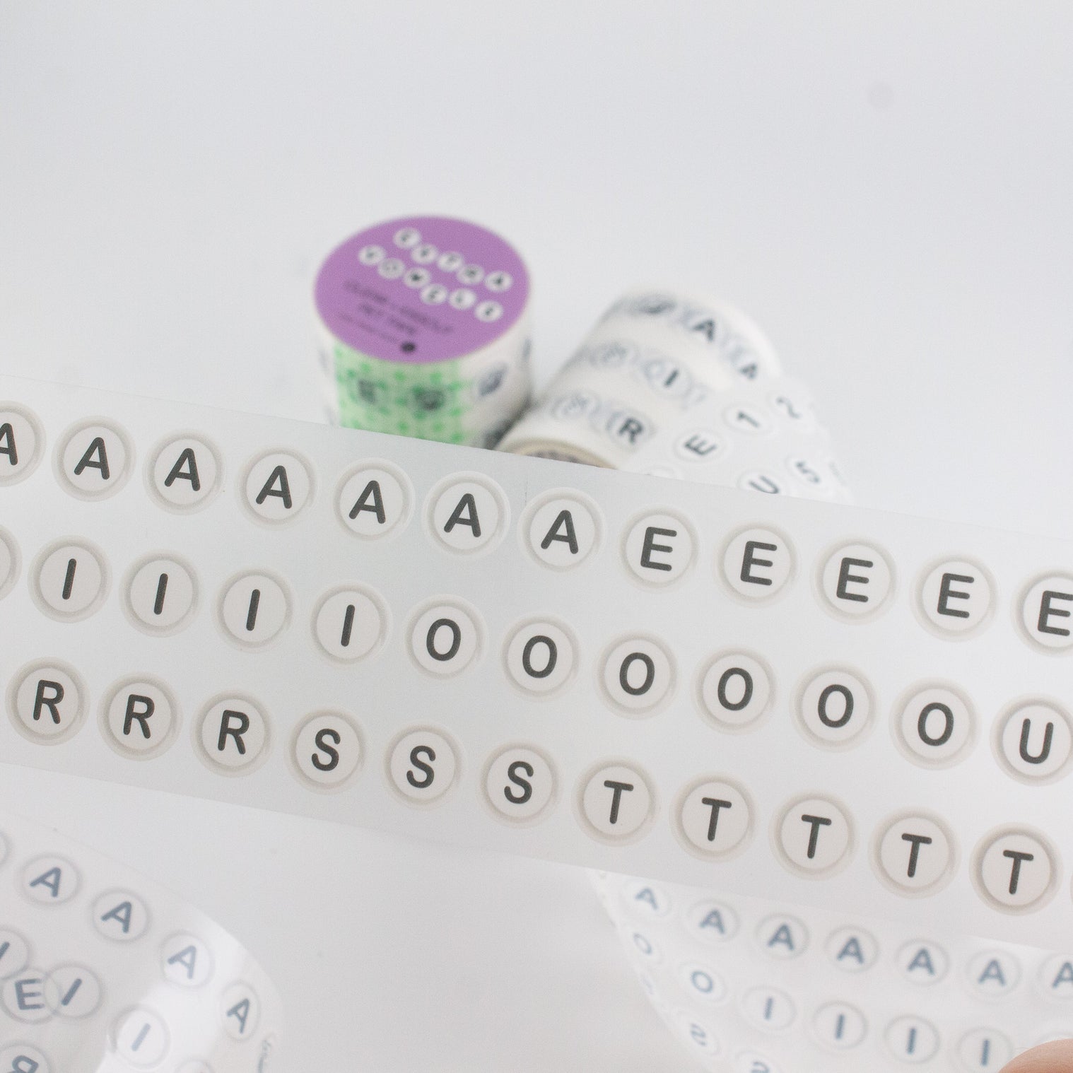 Extra Vowels Letter Beads PET Tape - 50mm