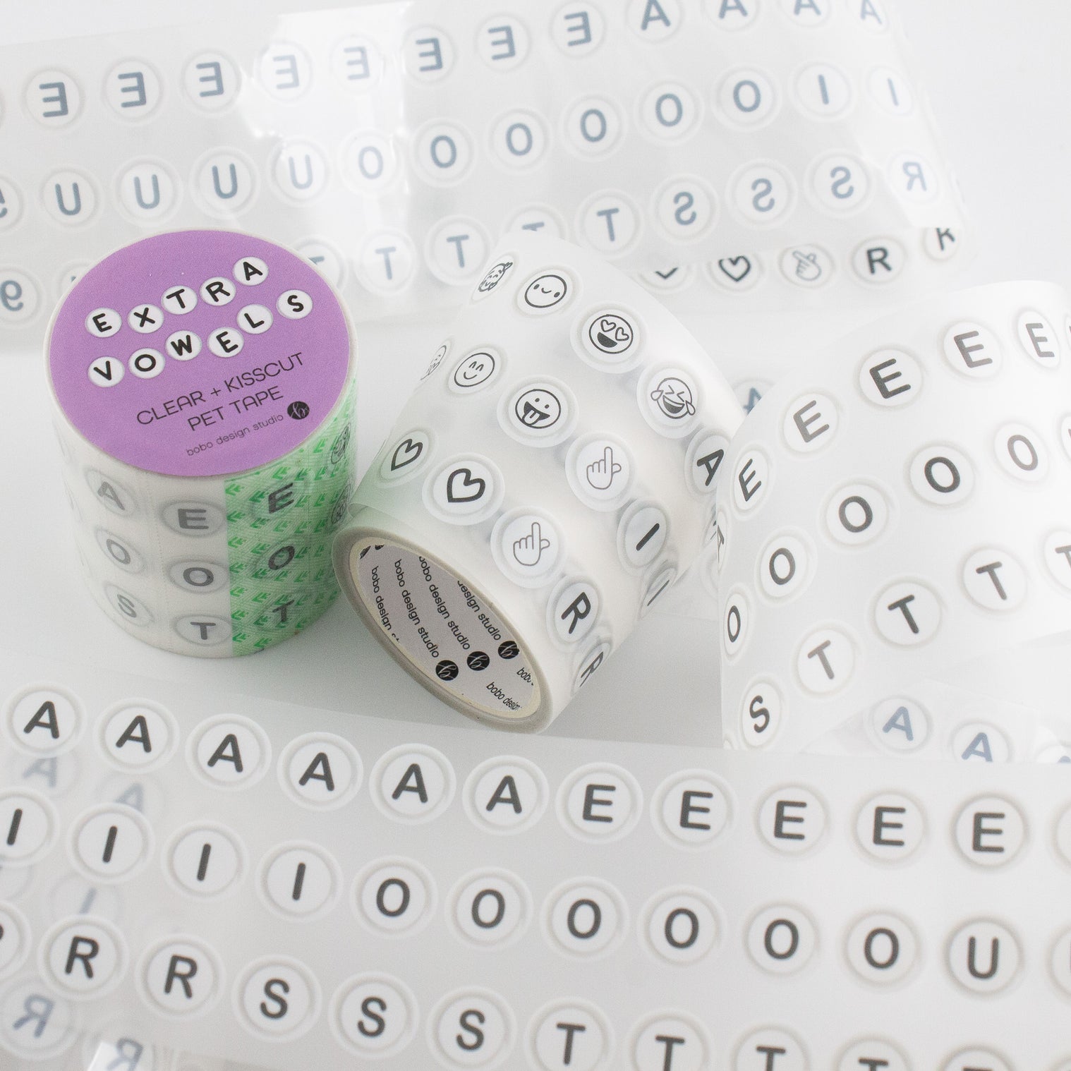Extra Vowels Letter Beads PET Tape - 50mm