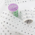 Extra Vowels Letter Beads PET Tape - 50mm