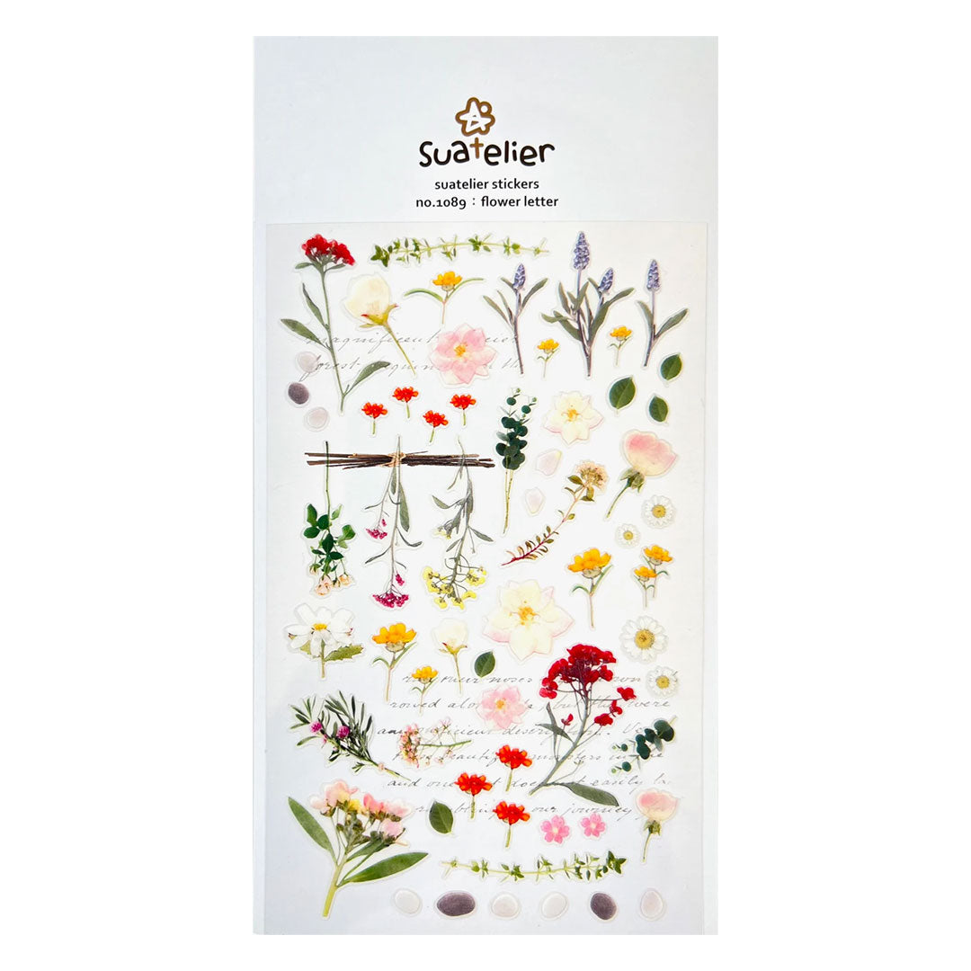 Flower Letter Sticker Sheet