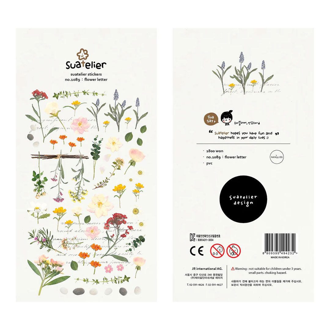 Flower Letter Sticker Sheet