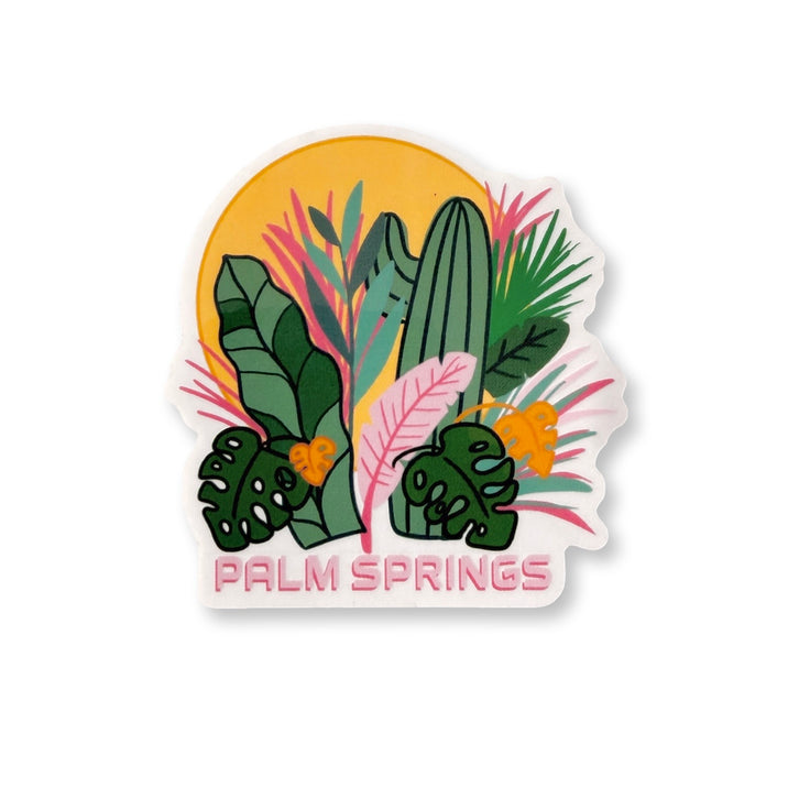Palm Springs Flora Clear Sticker