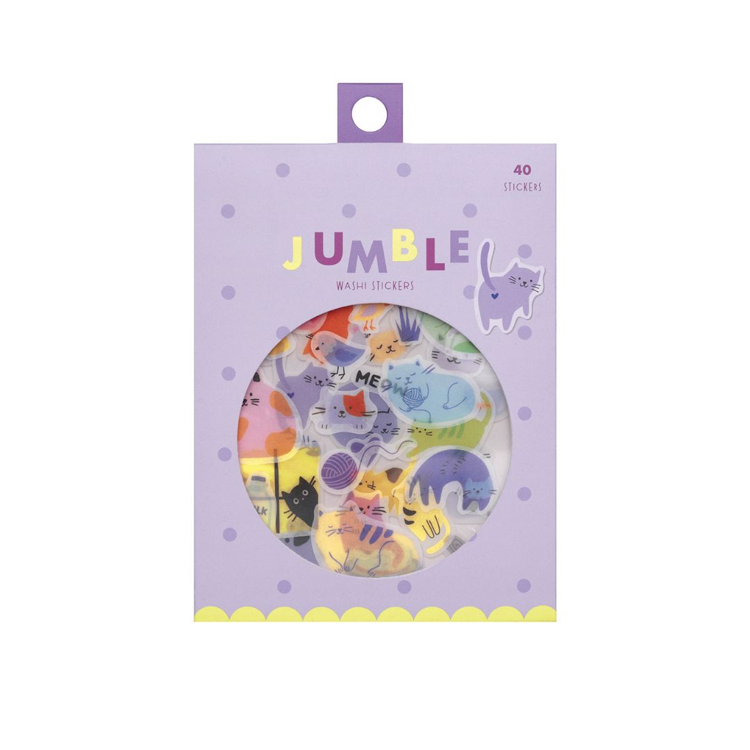 Cats Washi Sticker Jumble - Girl of All Work