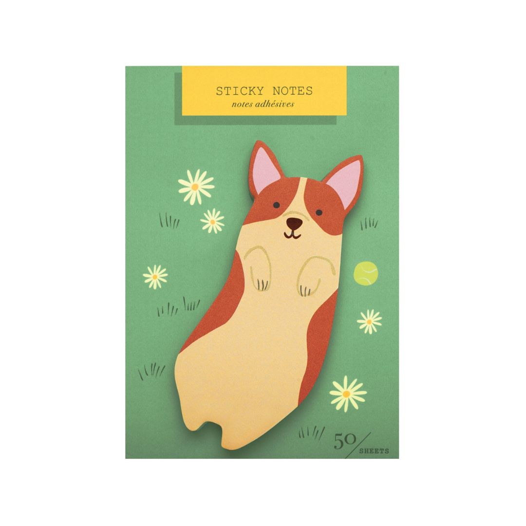 Corgi - Die-cut Sticky Note - Girl of All Work