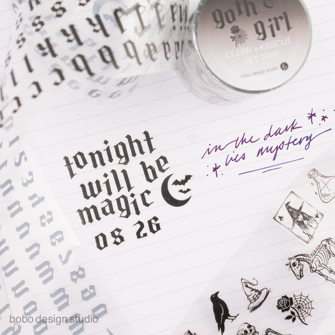 Goth Girl Letter PET Tape