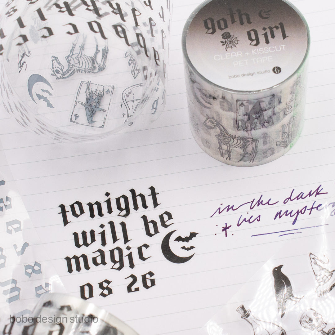 Goth Girl Letter PET Tape