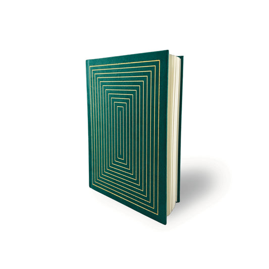 Green Linear Boxes - Metallic Suede Journal