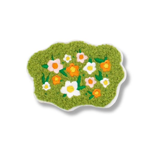 Groovy Florals - Chenille Woven Sticker Patch