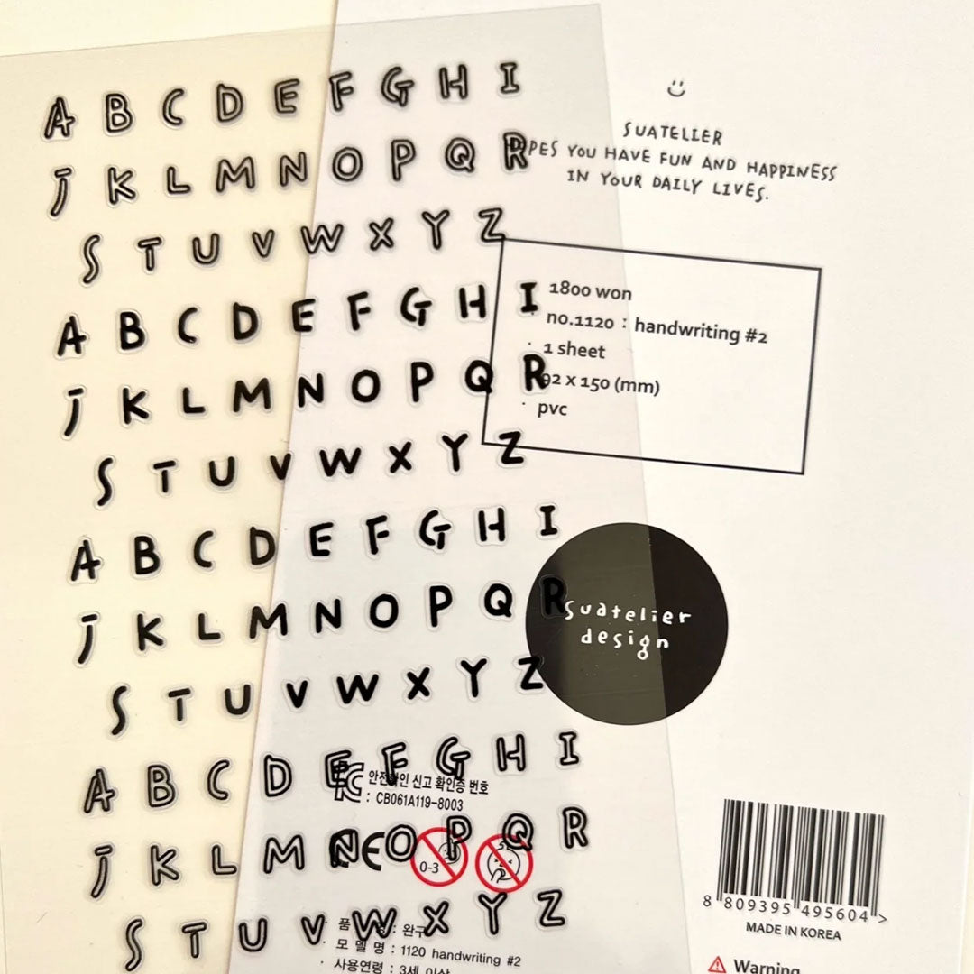 Alphabet Stickers- Black