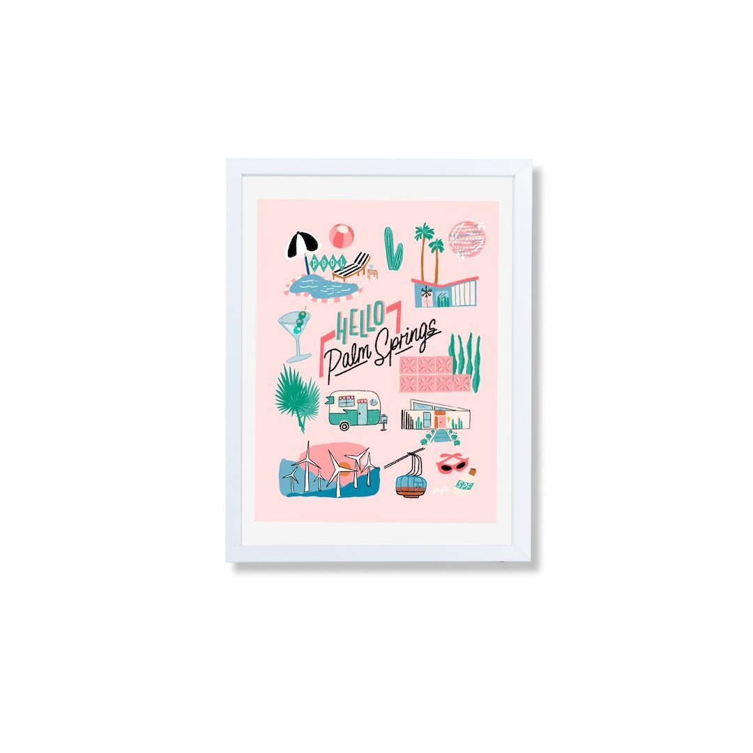 Hello Palm Springs print - bobo design studio