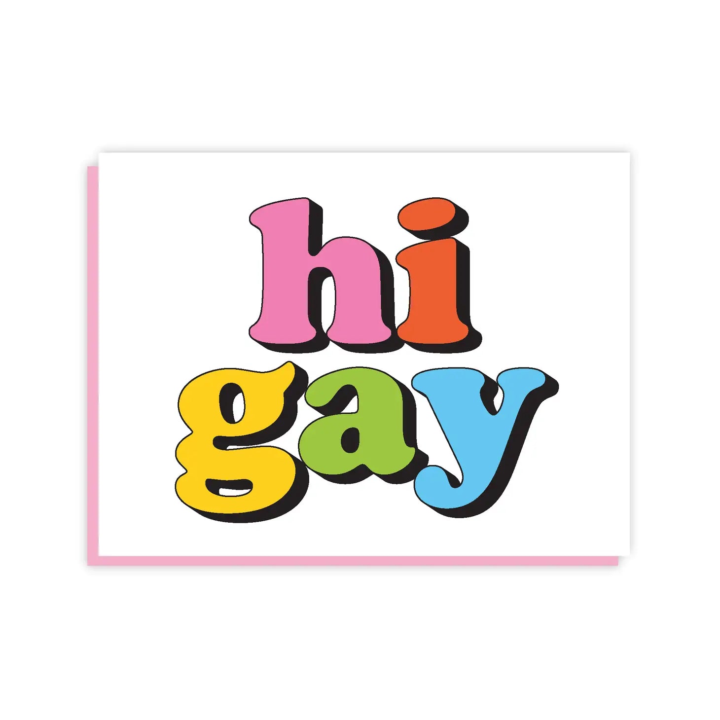 Hi Gay Greeting Card bobo design studio
