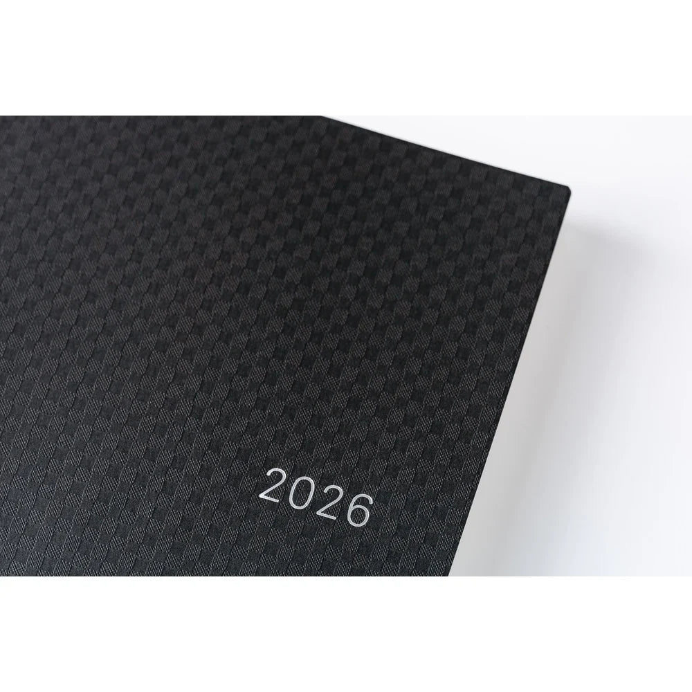 Hobonichi Techo 2026 HON A5 : Paper Series: Black Gingham