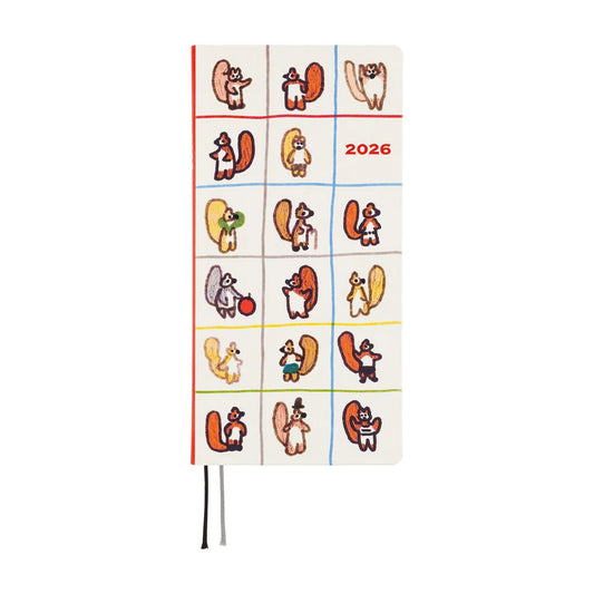 Hobonichi Techo 2026 Weeks : 100%ORANGE: Squirrel’s Moving Day