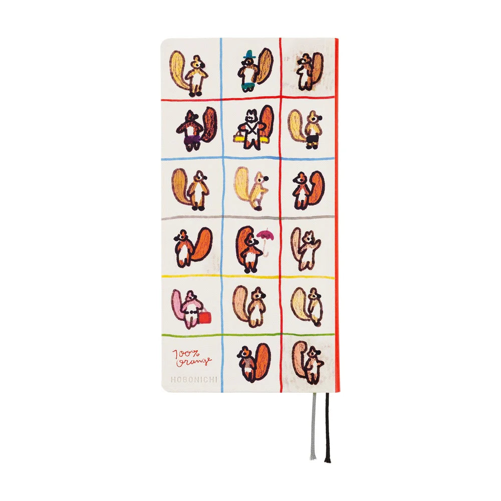 Hobonichi Techo 2026 Weeks : 100%ORANGE: Squirrel’s Moving Day