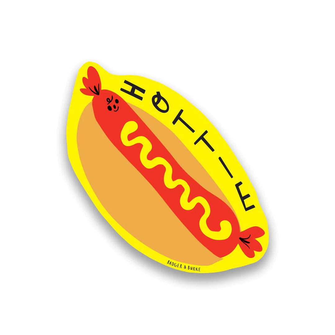Hottie Hot Dog Sticker