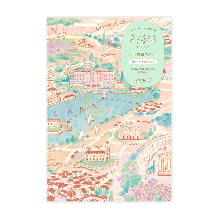 Yuru Log B6 Travel and Hotel Notebook - Midori