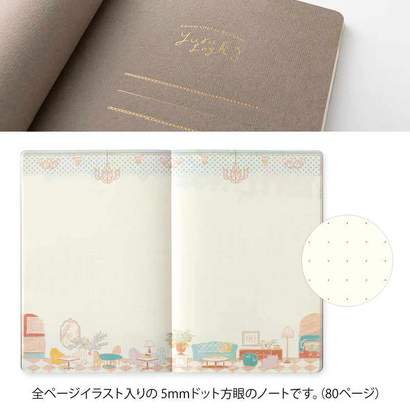 Yuru Log B6 Travel and Hotel Notebook - Midori
