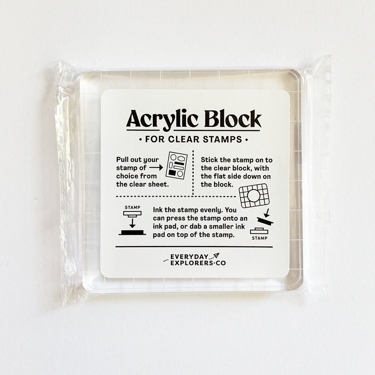 3x3 Acrylic block- Rubber Stamp