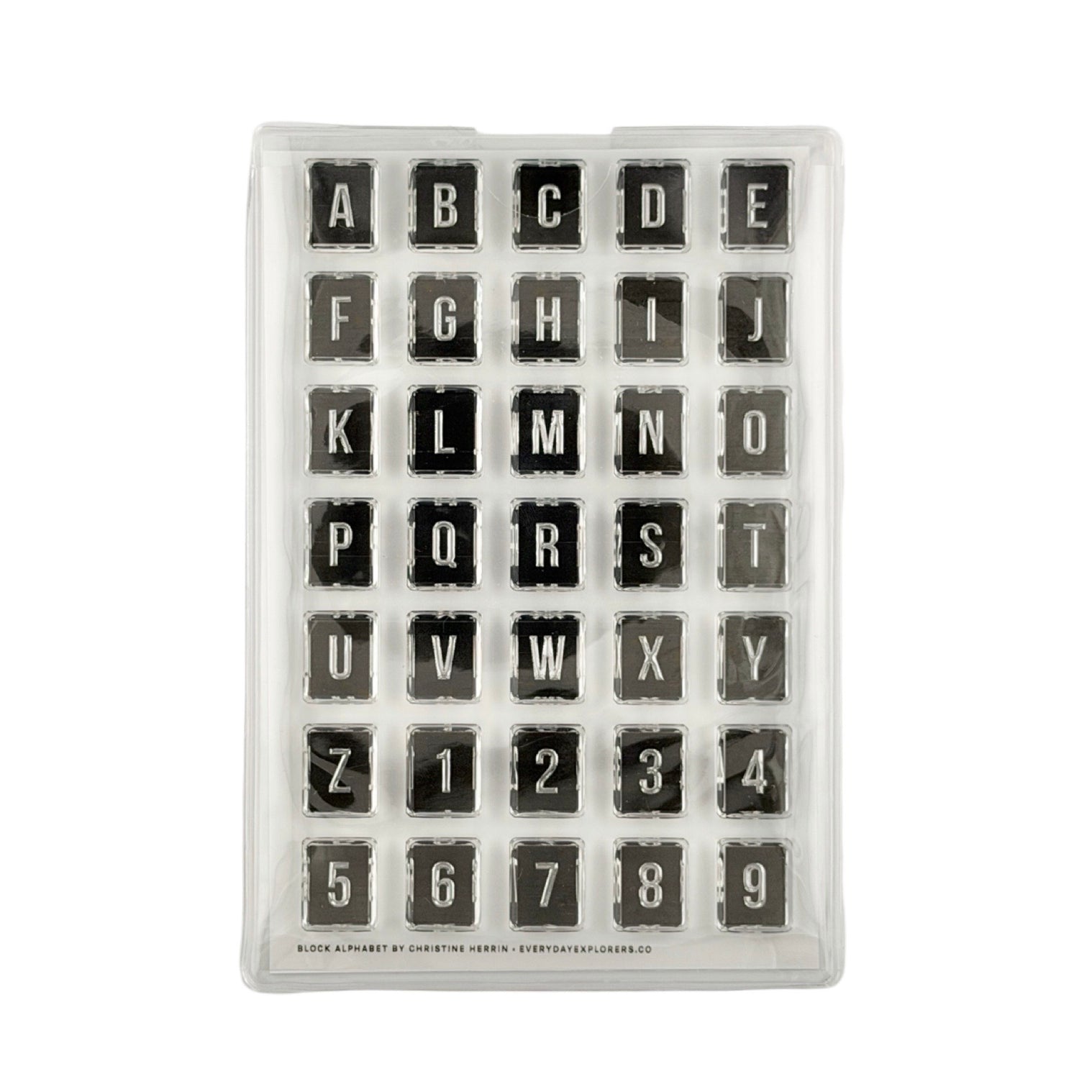 Block Letter Clear Rubber Stamp Set - 4x6