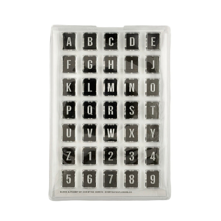 Block Letter Clear Rubber Stamp Set - 4x6
