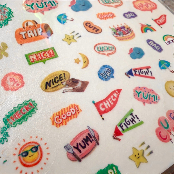 Yuru Log Sticker Sheet - Feeling
