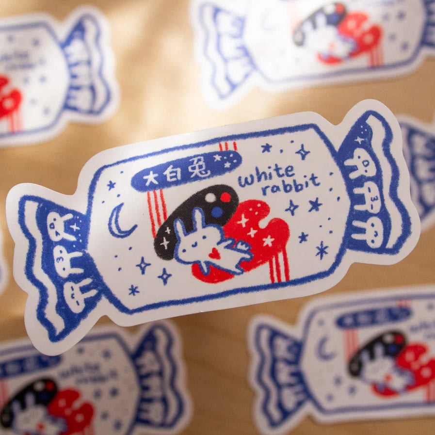 White Rabbit Vinyl Sticker