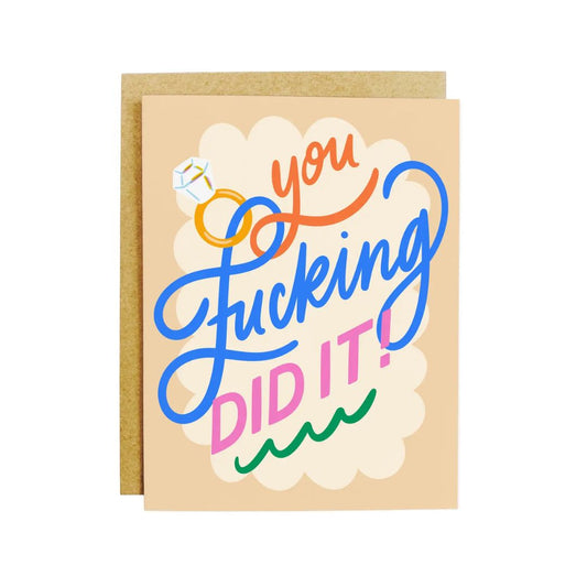 You Did It (Engagement) - Card - K and S Co