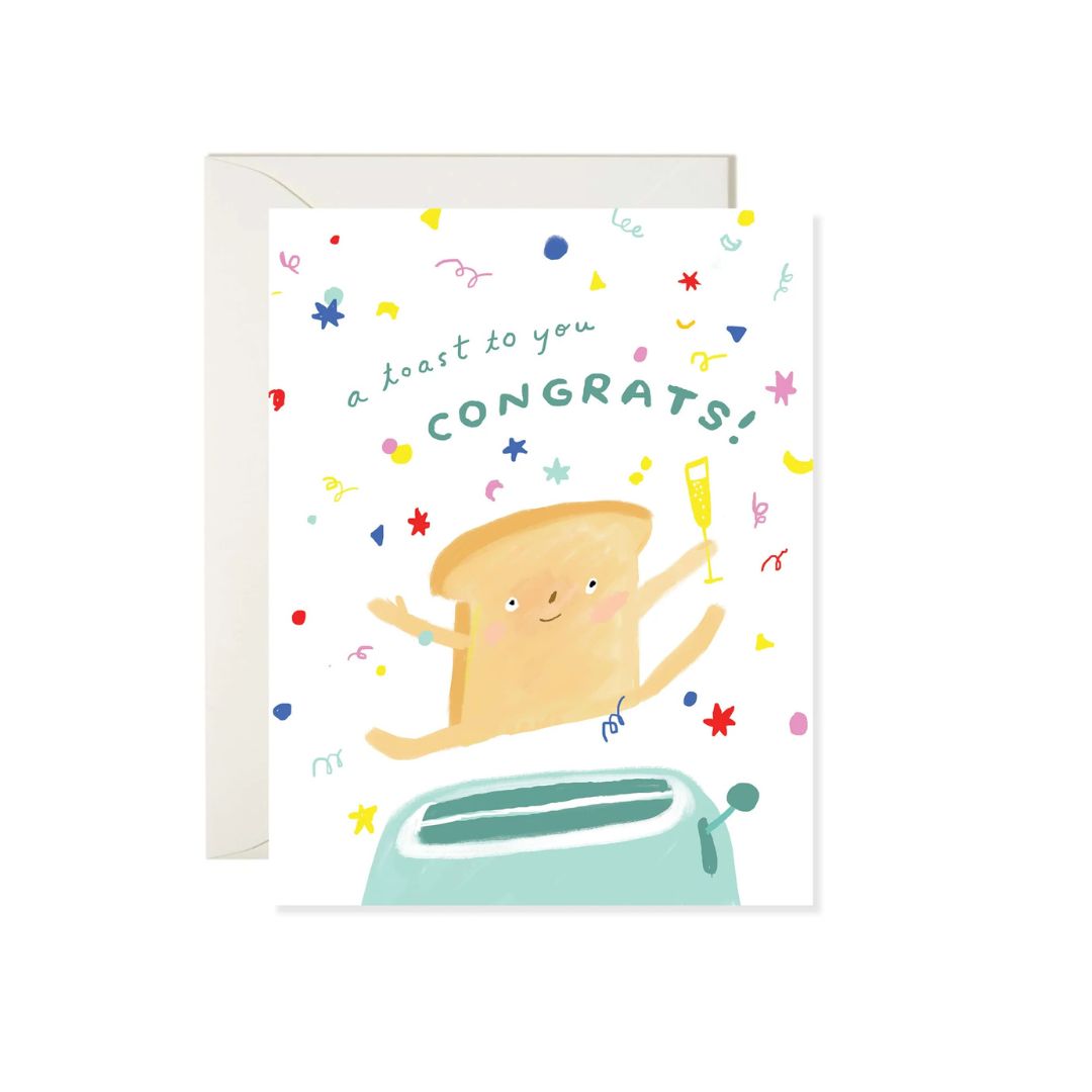 Toast Congrats - Greeting Card - Karen Schipper