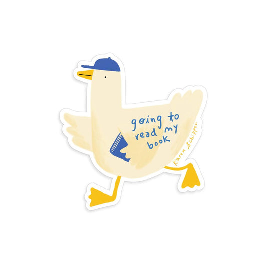 Reading Duck - Sticker - Karen Schipper