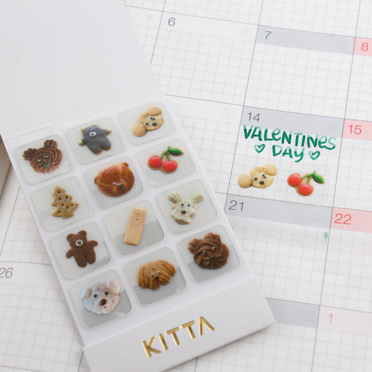 Kitta Clear Icon Stickers- Animal Cookies