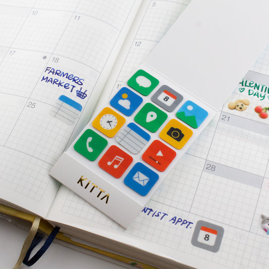 Kitta Clear Icon Stickers- Smart Phone Icons
