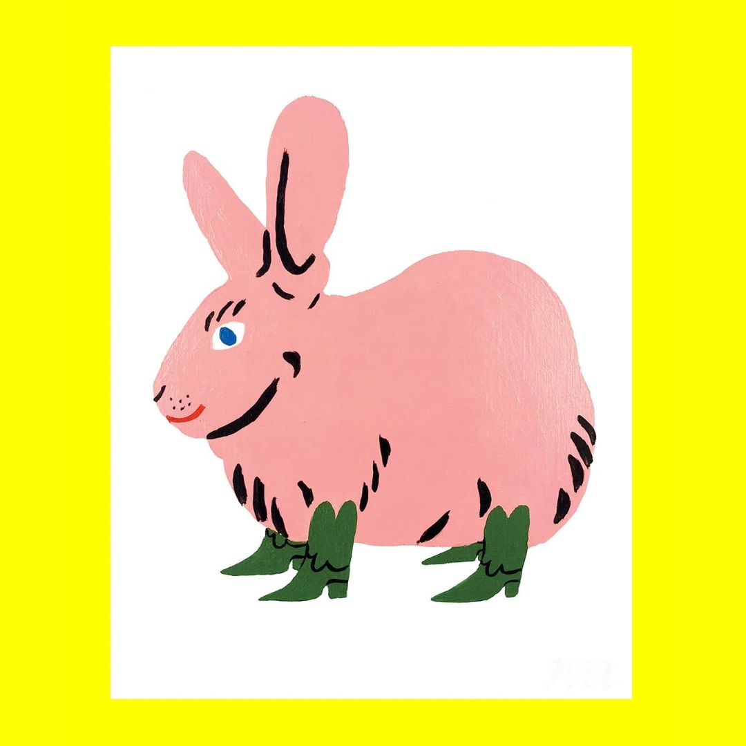 Bunny in Boots - Art Print - 8x10 - Kristina Micotti